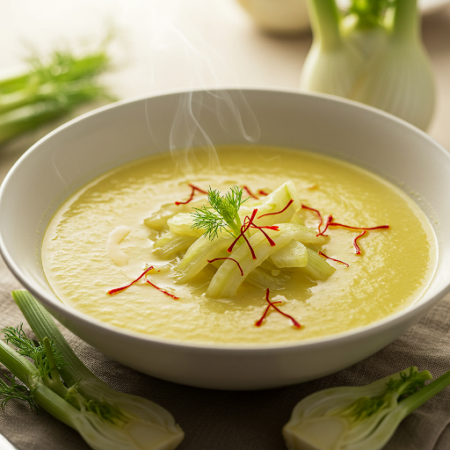 Fennel and saffron soup